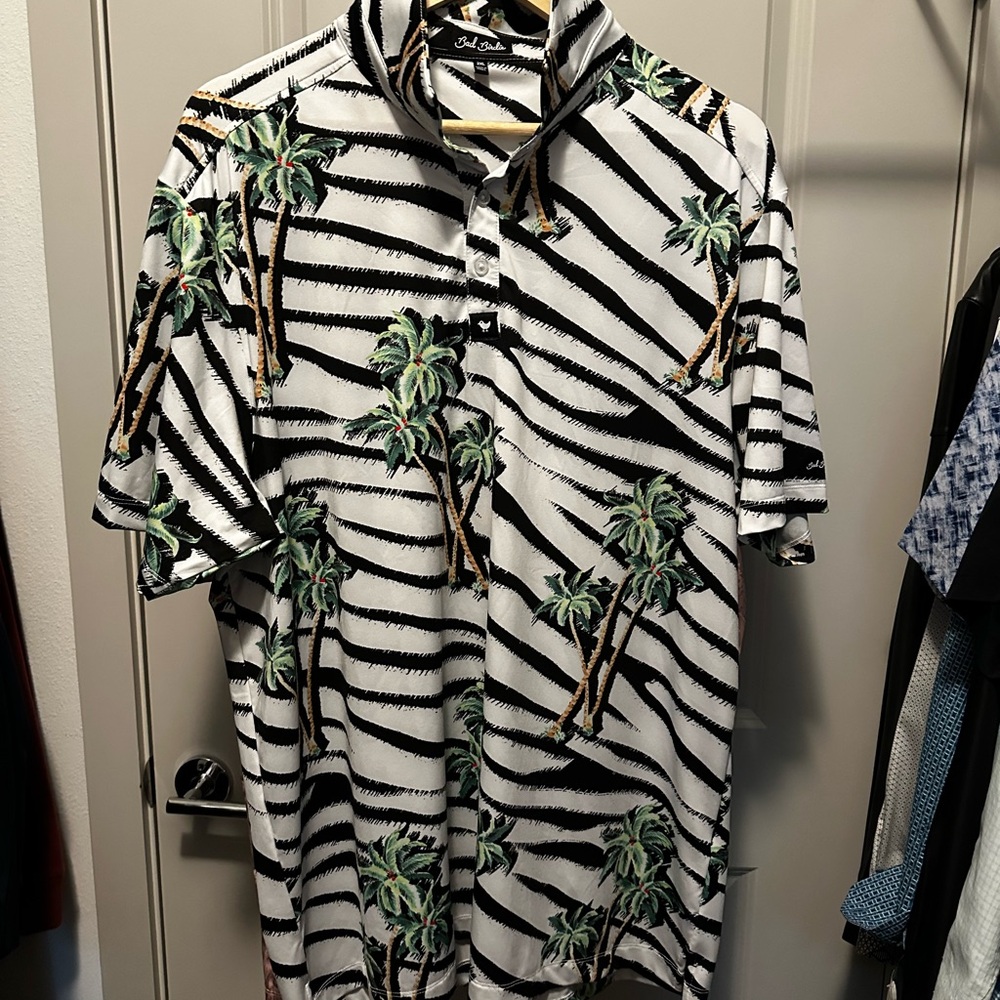 Bad Birdie Black and White Casual Button Down Shirt